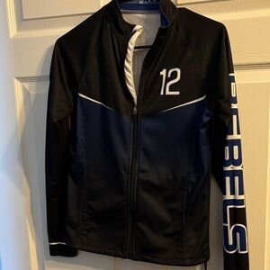 Men's Black and Blue Jacket